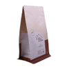Brown kraft paper bag with mylar foil bottom gusseted bag for tea snack