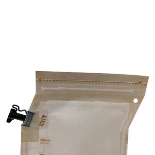 Brown Transparent Inventory Non-woven Coffee Brewing Bag Spout Pouch Customized Portable Flexible Packaging