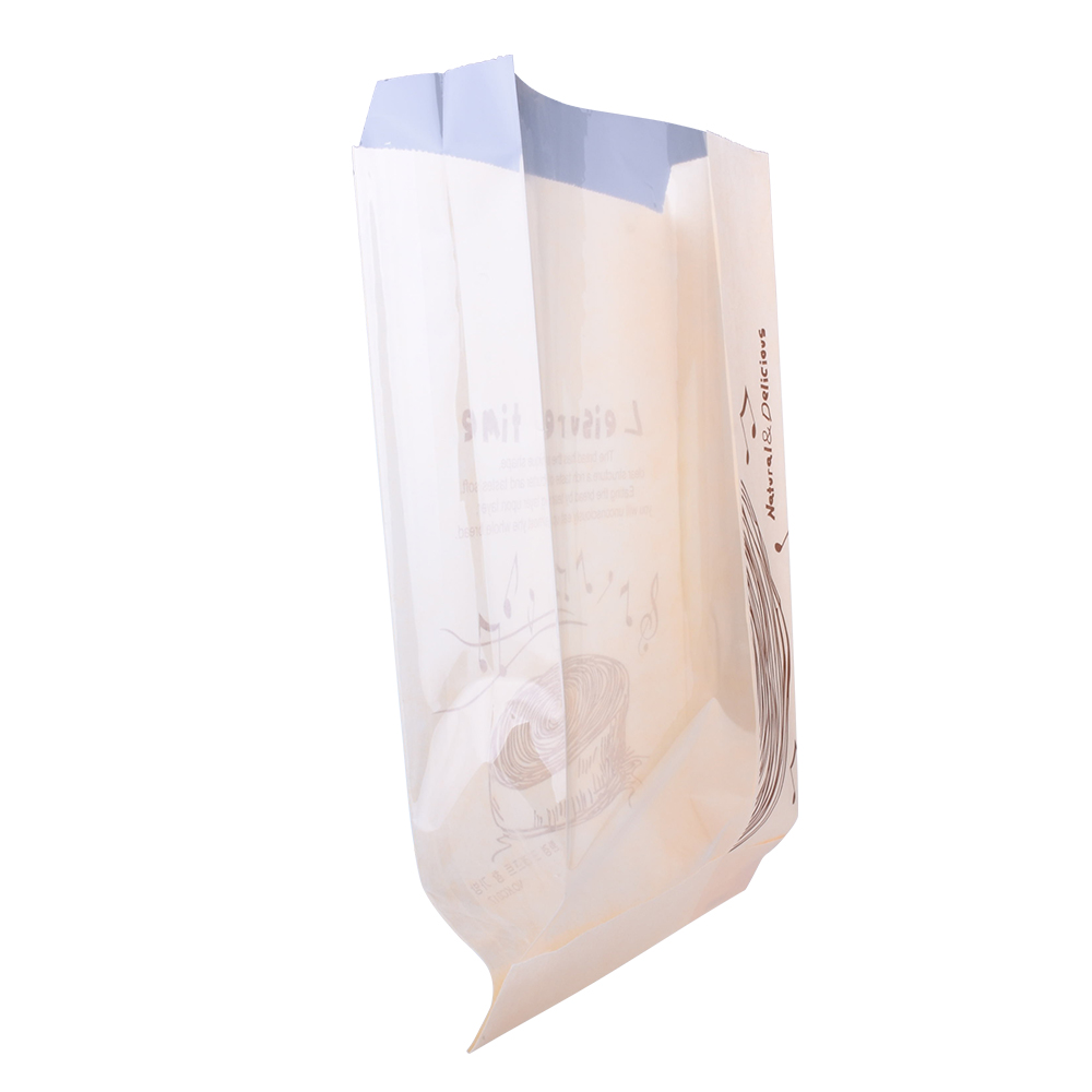 Reusable Eco-Friendly Biodegradable Compostable Paper Bakery Bread Bag with Window