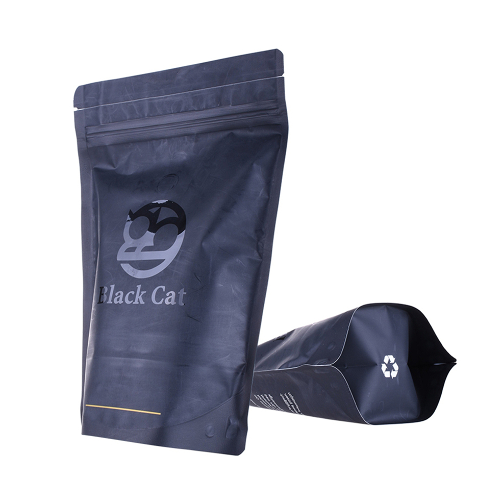 100% Recyclable Custom Printed Coffee Bean Packaging Bags with Zipper and Valve