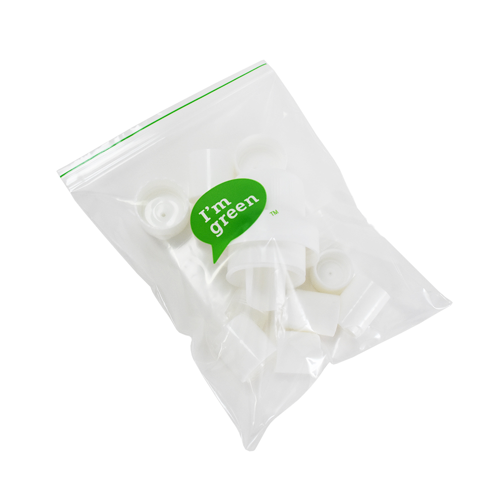 Recyclable Green Sucrose PE Resealable Food Grade Custom Pouch With Zipper