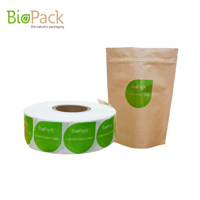 Custom Design Compostable Sticker Label for Paper Or Plastic Packaging Bags