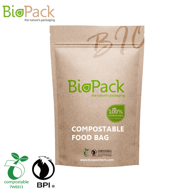 100% kompostierbare biologisch abbaubare Verpackung standardte Beuteltasche Firma China China