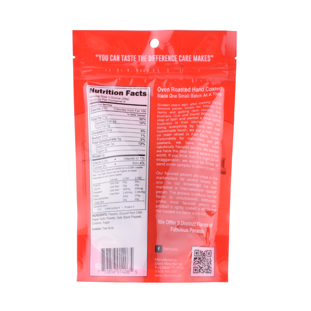 Custom Printed Dry Fruit Roasted Peanuts Food Packaging Ziplock Bag for Nuts