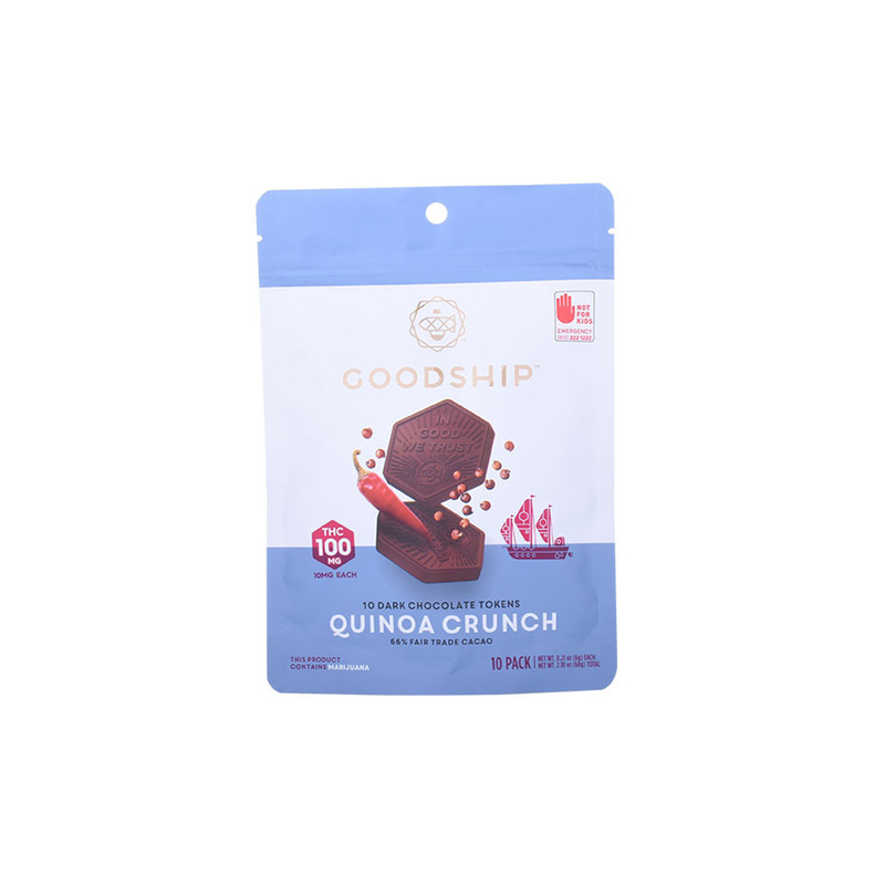 Custom Zipper Cbd Chocolate Cookies Weed Packaging Smell Proof Bag