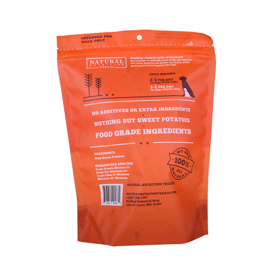 Personalized Logo Heat Seal Food Grade Doypack Pet Pouch