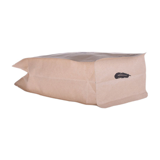 Double Zipper Offset Printing Rough Matte Kraft Paper Coffee Pouch Tear Notch