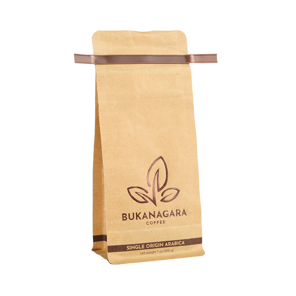 Retail Compostable Small Zip Top Bags For Coffee Packaging 
