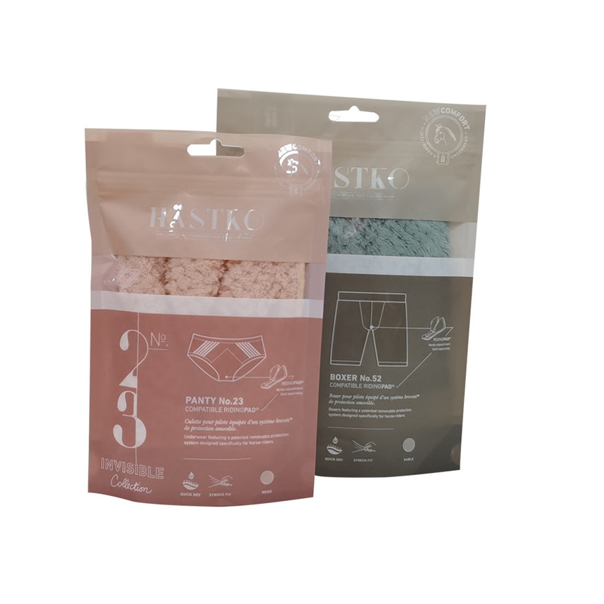 Pocket Zip Laminated Tear Notch Heat Sealed Biodegradable Plastic Packaging