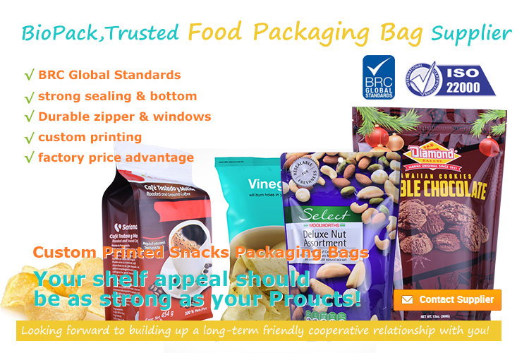 Biodegradable Foil Snacks Food Packaging
