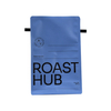Sustainable Food Packaging 100% Home Compostable Flat Bottom Coffee Bag with Tin Tie and Valve