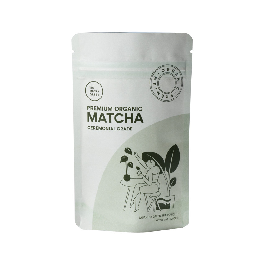 Environmentally Friendly Organic Plastic Free Standing Zipper Paper Flat Bottom Empty Tea Bags
