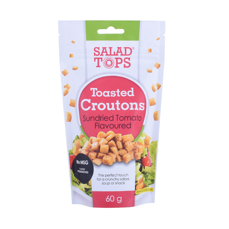 Custom Heat Seal Tear Notch Compostable Cellophane Gourmet Snack Wholesale Pouch