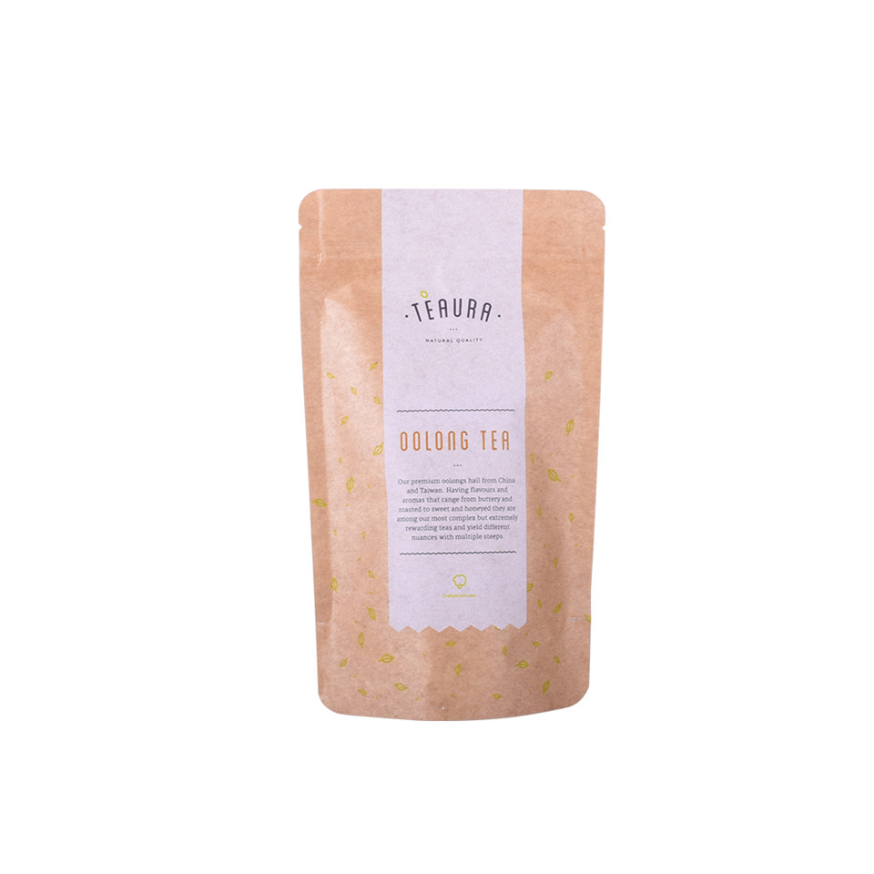 Customised Stand Up Zip Lock Excellent Quality Paper Tea Bag