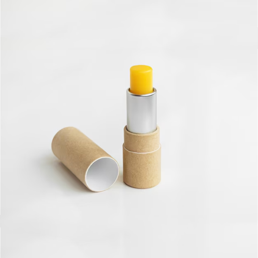 Empty Eco Friendly Cylinder Cardboard Paper Tube Lipstick Packaging