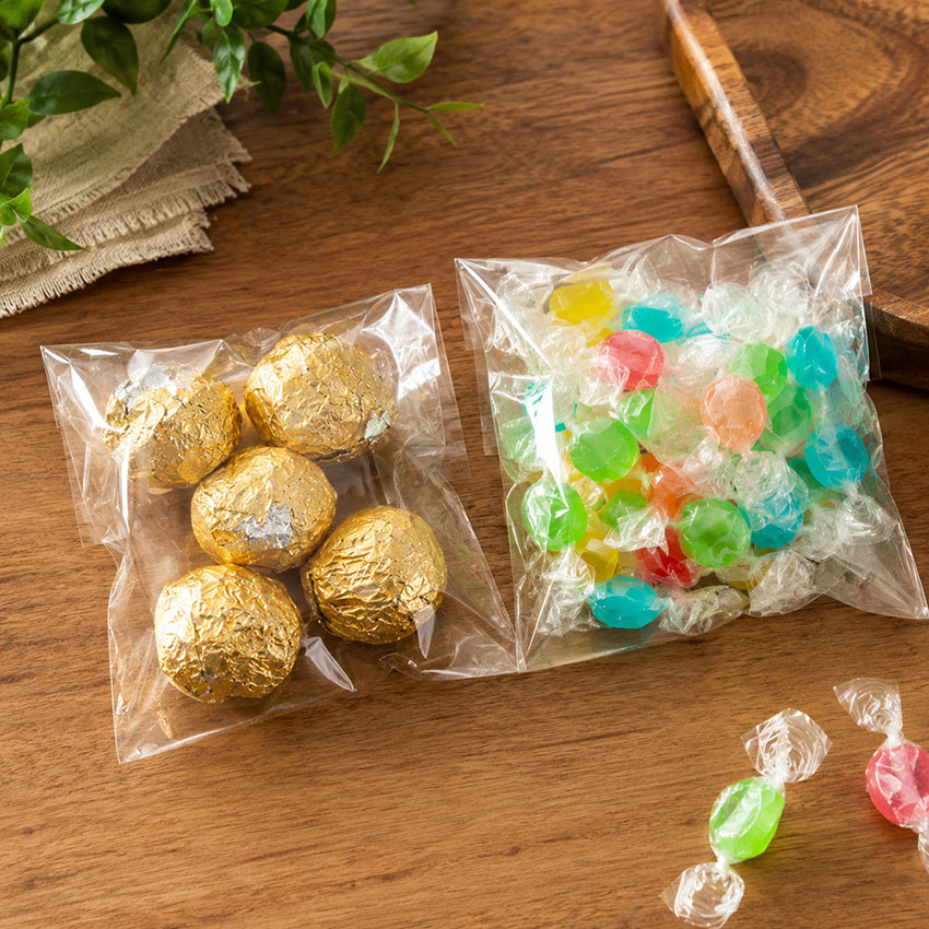 Resealable Compostable Clear Cellophane Candy Bags