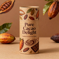 Custom Biodegradable Paper Tube for Cacao Packaging