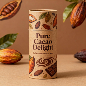 Custom Biodegradable Paper Tube for Cacao Packaging