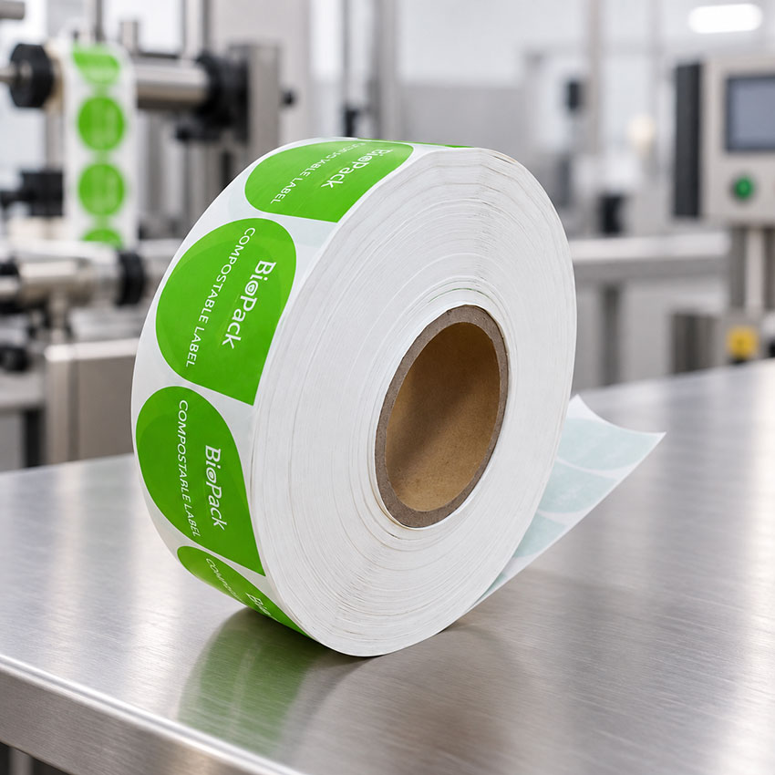 Customized Printing 100% Biodegradable Packaging Corn Starch Label for Compostable Bag 