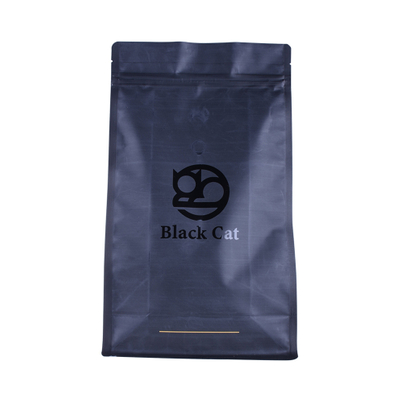 Compostable Zip Lock Packaging Flat Bottom Bag For Coffee