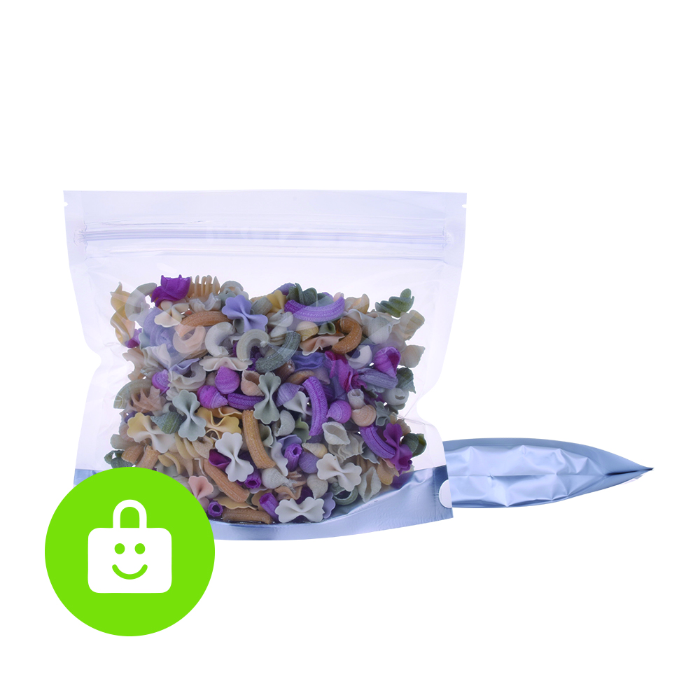 Transparan kustom-bau herbal pengemasan tas ritsleting anak-anak doypack-moisture packbag