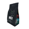Customized Compostable 250g 12oz Matt Black Box Bottom Coffee Bag Biodegradable Pouch With Valve 