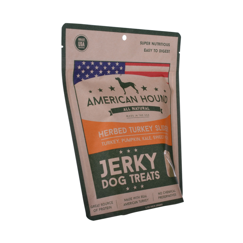 Kraft av høy kvalitet Aluminium Craft Paper Stand Up Pouch Food Bag Window Wholesale