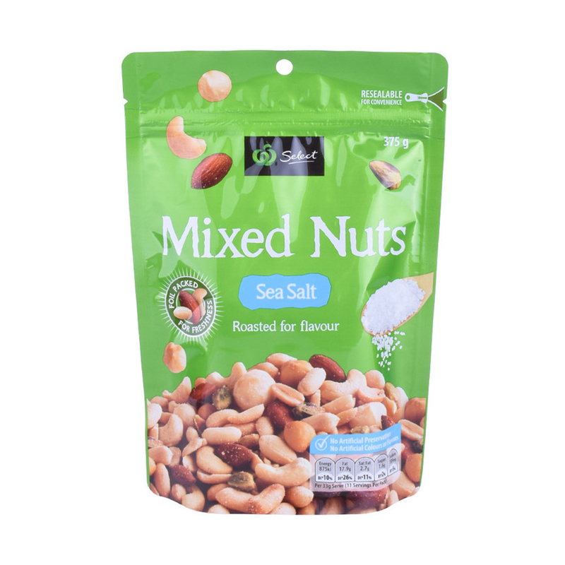 Resealable Ziplock Gravure Printing Cashew Nuts Pack