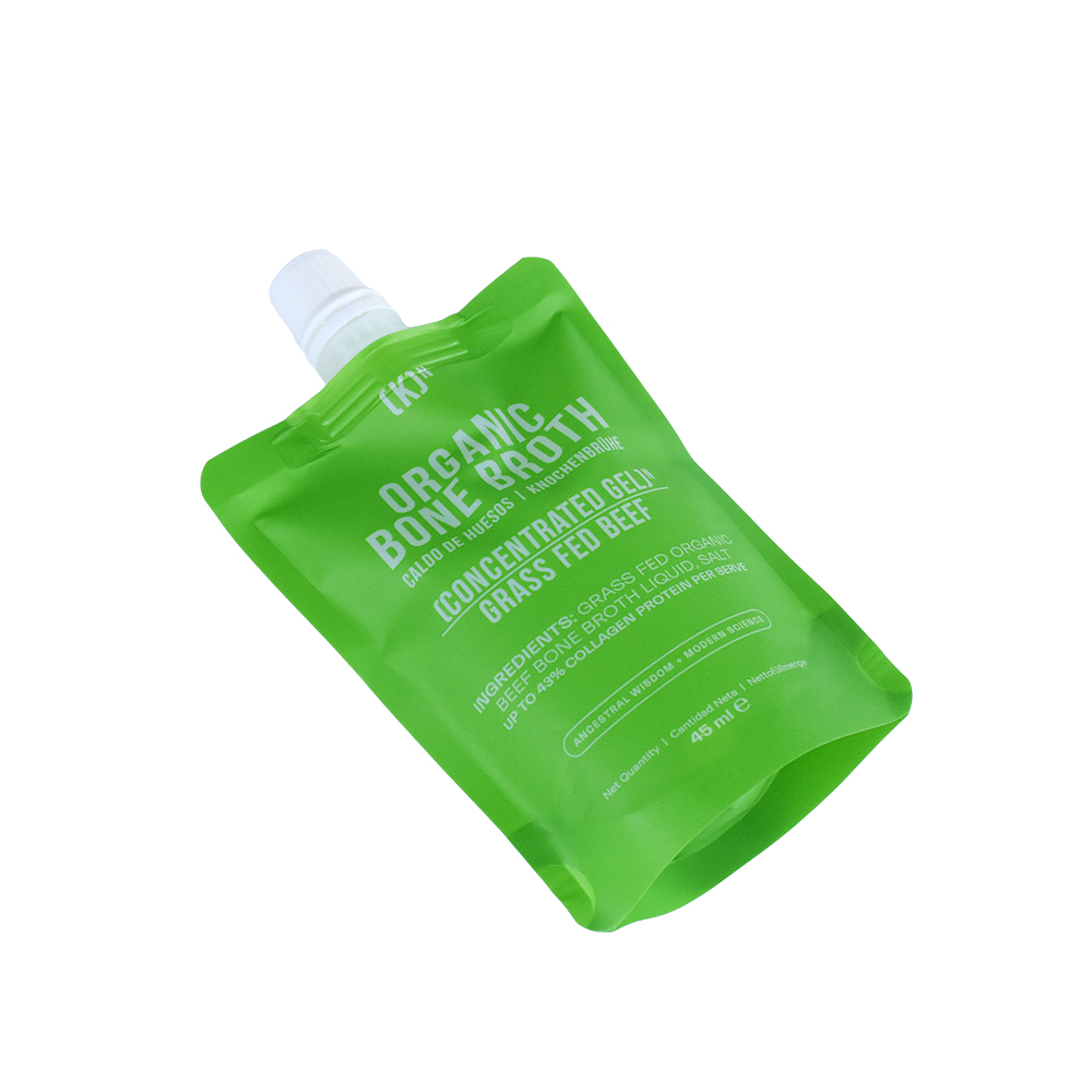 Laminated Recyclable Food Grade Spout Bag Liquid Drinks Customized Printing Stand Up Pouch Packaging