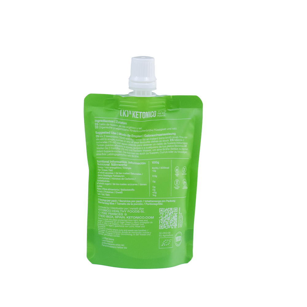 Laminated Recyclable Food Grade Spout Bag Liquid Drinks Customized Printing Stand Up Pouch Packaging