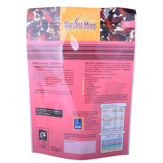 225g Custom Aluminum Granola Stand Up Pouch Smoothie Powder Packaging