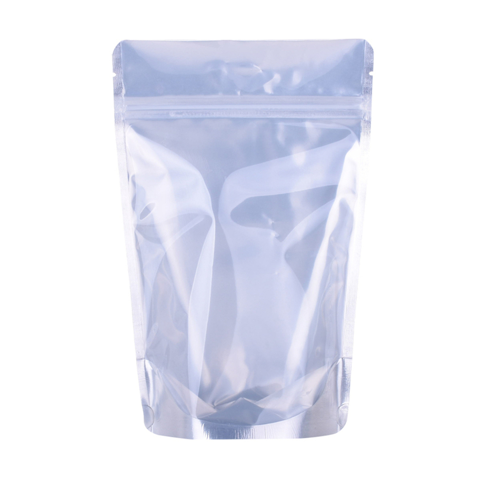Reusable Food Grade Stock Aluminum Heat Seal Standing Packaging Foil Clear Window Custom Zipper Bag