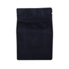 Food Grade Compostable Flat Bottom Zipper Blue Coffee Bag With Valve