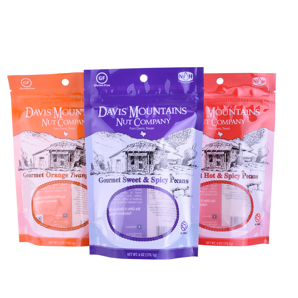 Öko -freundliche getrocknete Obstchips wiederverschließbare Verpackungen mit Reißverschluss Custom Logo Design 200G Stand -up -Beutel