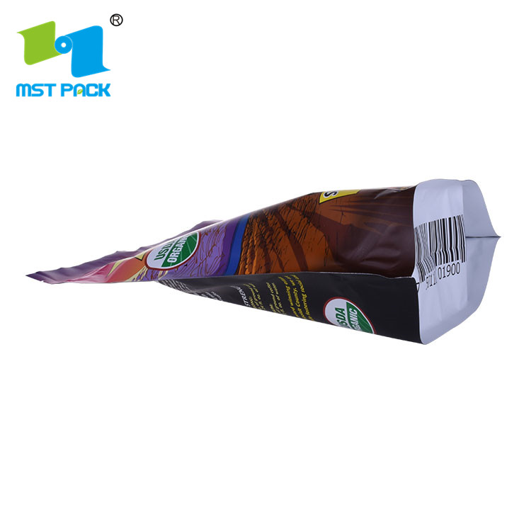 Certificated Biodegradable Food Grade Customized Printed Packaging Compostable Coffee Bag with One-way Valve