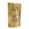 Biodegradable Corn Starch Paper Kraft Food Grade Pet Treats Resealable Packaging With Clear Window Custom Flexible Bag