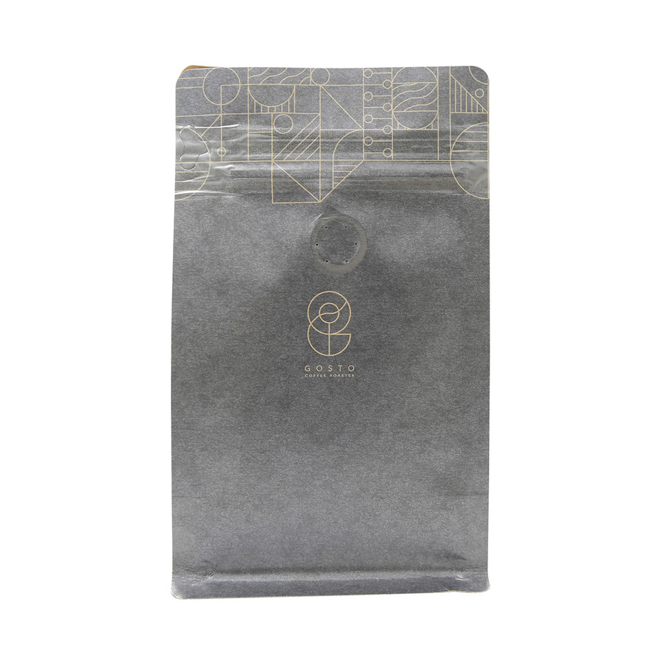 Biodegradable Kraft Paper Heat Sealed Coffee Bean Pouch Pocket Zip