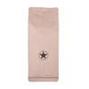 Double Zipper Offset Printing Rough Matte Kraft Paper Coffee Pouch Tear Notch