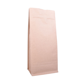 Retail Round Bottom Aluminum Foil Kraft Paper Food Pouches Tear Notch