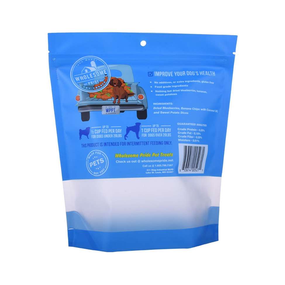 Custom Production Compostable Pet Food Bag With Ziplock
