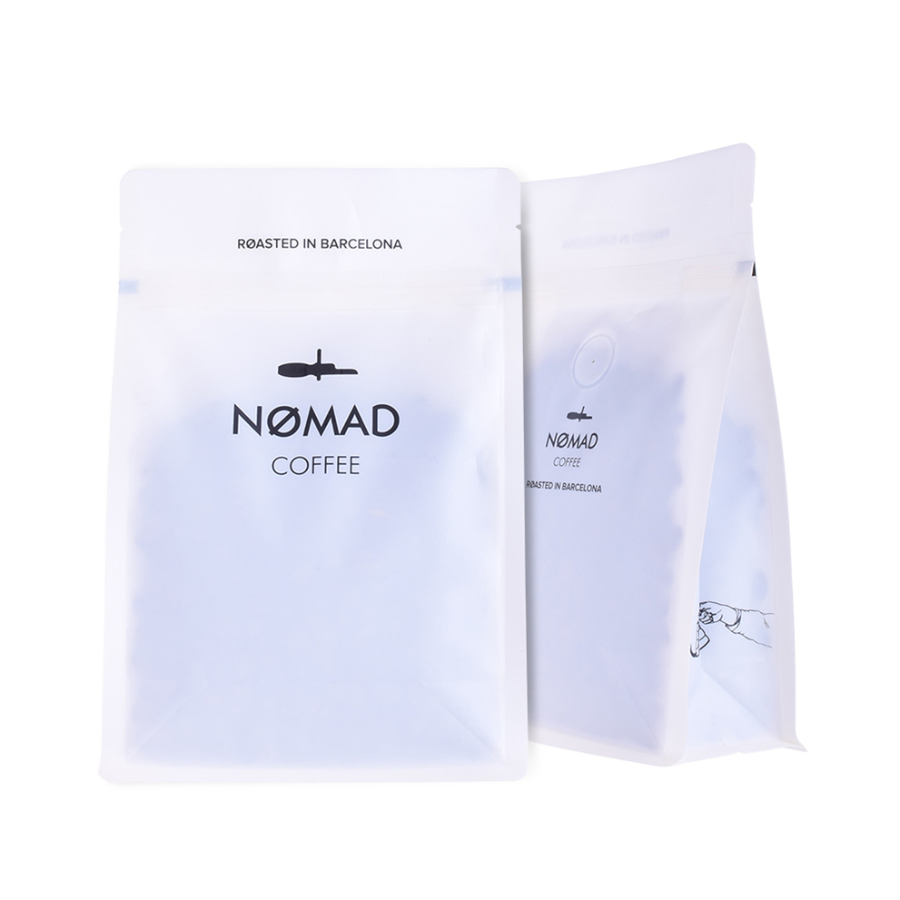 Home Compostable Coffee Packaging Bags with Resealable Zipper and Valve