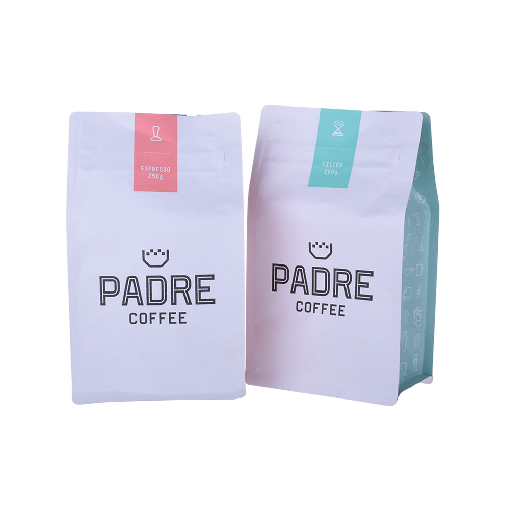 Sustainable Flexible Food Packaging 100% Biodegradable Coffee Bags with Front Zipper