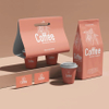 Eco Friendly Custom Branded Food Takeaway Packaging for Coffee