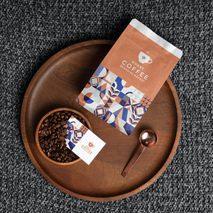 Low Minimum Order Zipper Top Custom Biodegradable Coffee Bags Wholesale