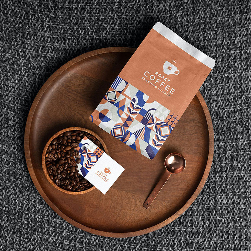Low Minimum Order Zipper Top Custom Biodegradable Coffee Bags Wholesale