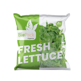 Custom Printed Sealed Home Compostable Clear Cello Bags Wholesale for Fresh Lettuce