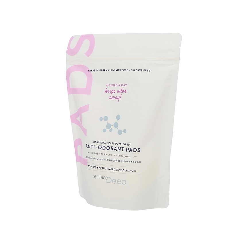 Airtight Stand Up Plastic-free Bio Compostable Vacuum Seal Bags for Cleansing Pads