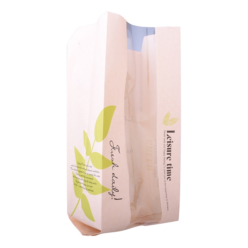 FSC Certified Laminated Customizable SOS Block Bottom Recycle Paper Bags with Tin Tie