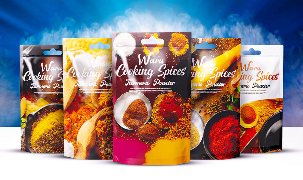 stand up spice pouches and seasoning packaging bags with zipper