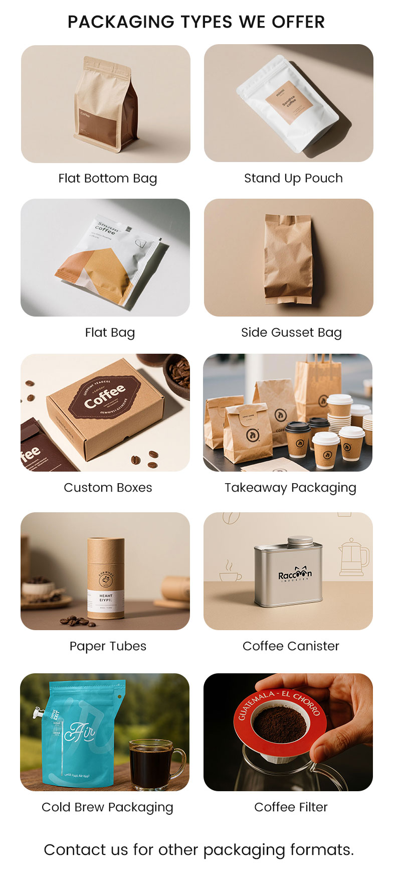 Kaffeeverpackungsdesign